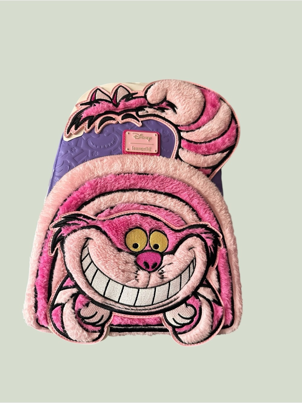 Loungefly Pink & Purple Cheshire Cat Plush Backpack